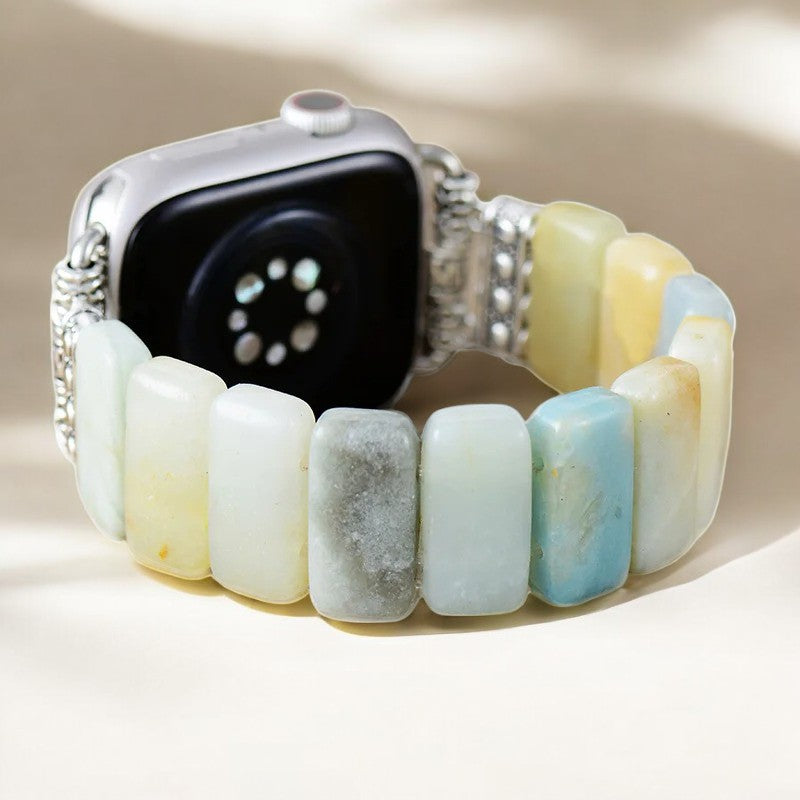 Bracelet extensible Amazonite Grace pour Apple Watch