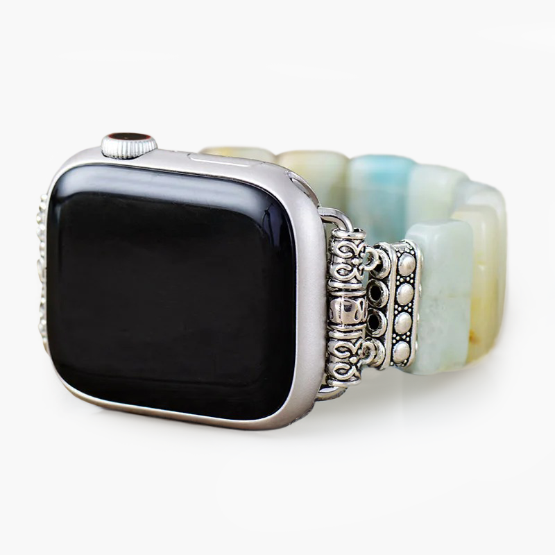 Bracelet extensible Amazonite Grace pour Apple Watch