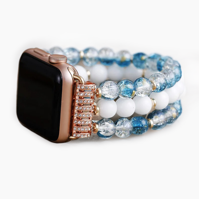 Bracelet de montre extensible Crystal Jade Frost