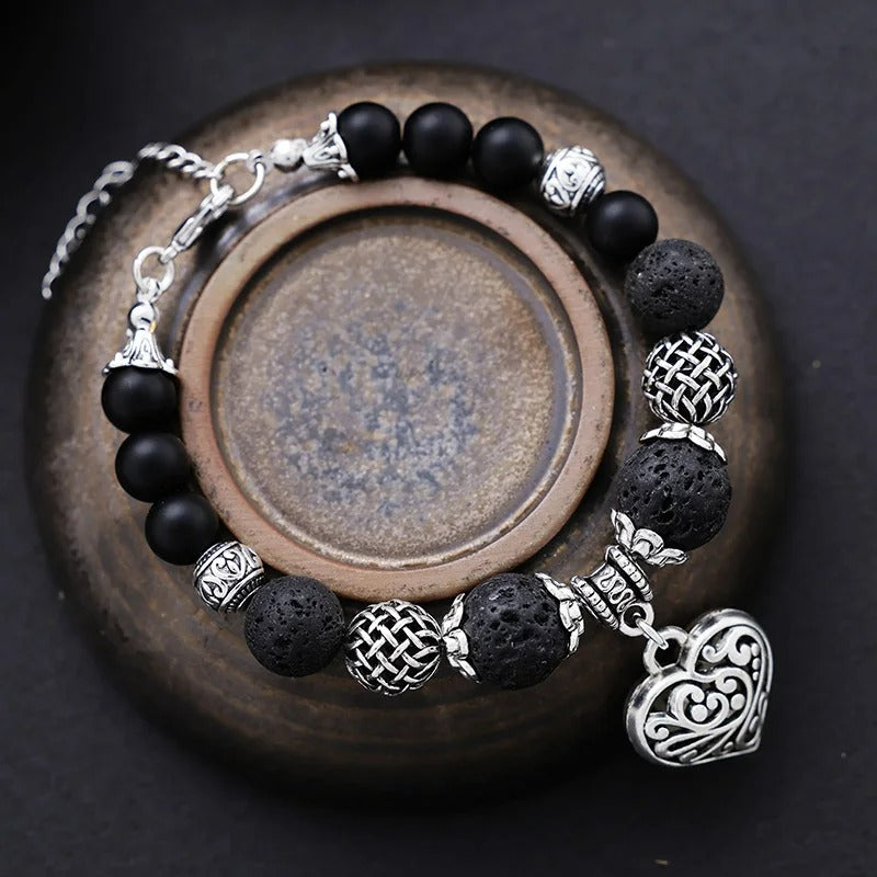 Bracelet Boho Cœur de Minuit