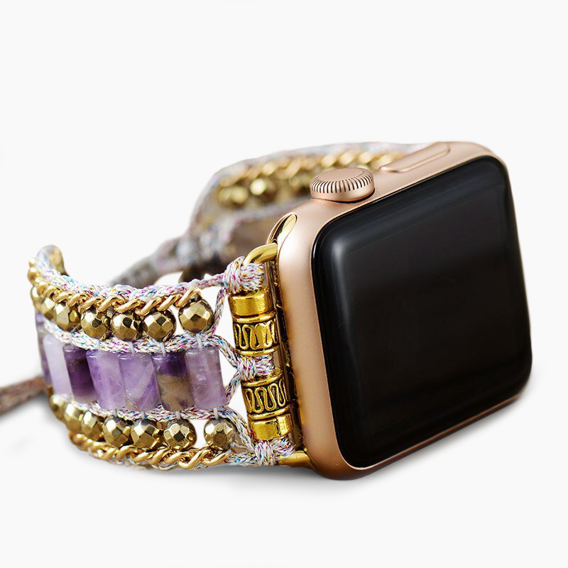 Bracelet Majestueux Améthyste Apple Watch