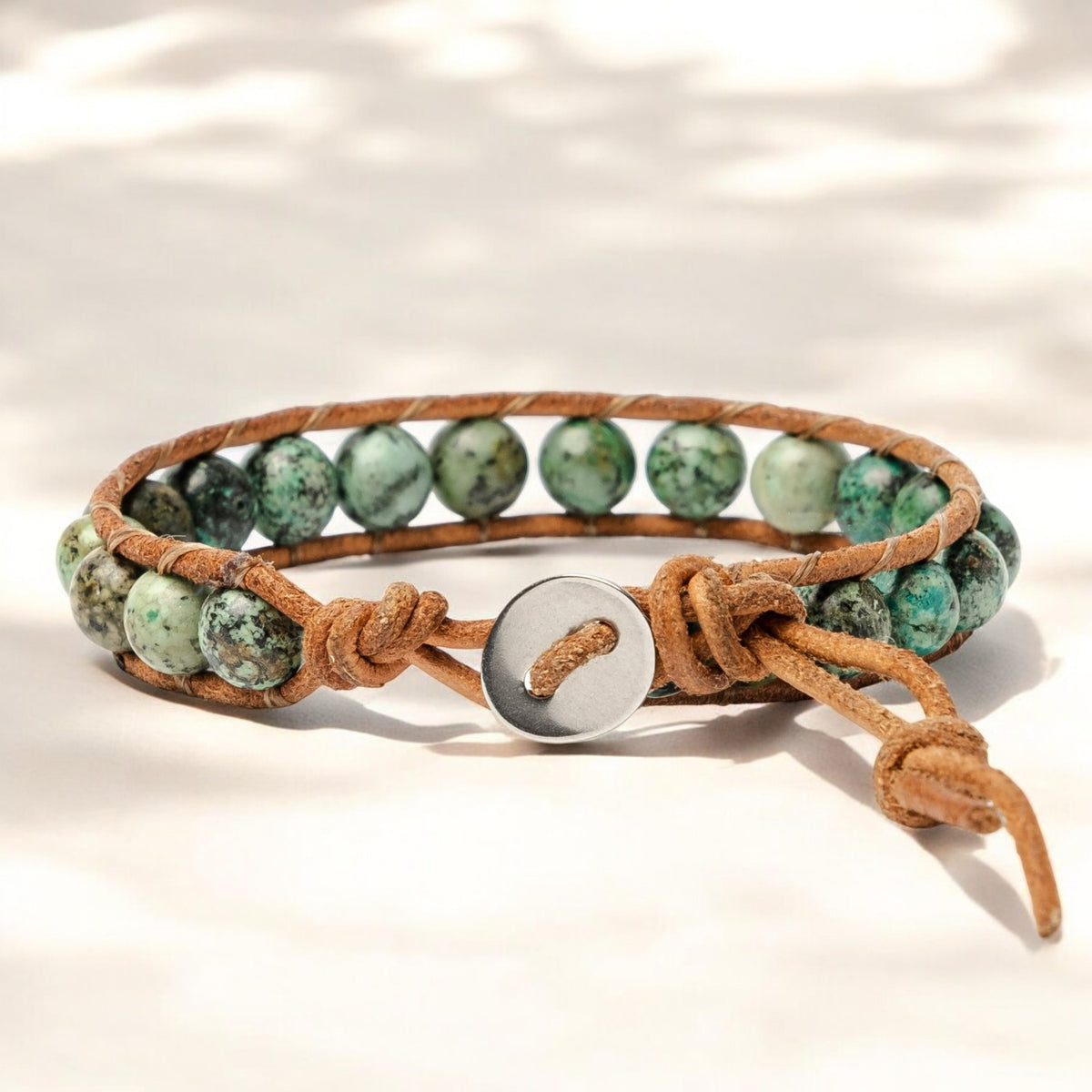 Bracelet bohème africain turquoise pour hommes