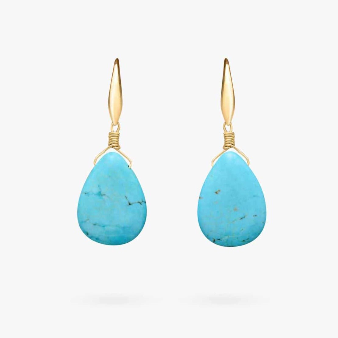 Exquisite Teardrop Turquoise Earrings - Cape Diablo