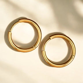 Boucles d'oreilles créoles en or brillant