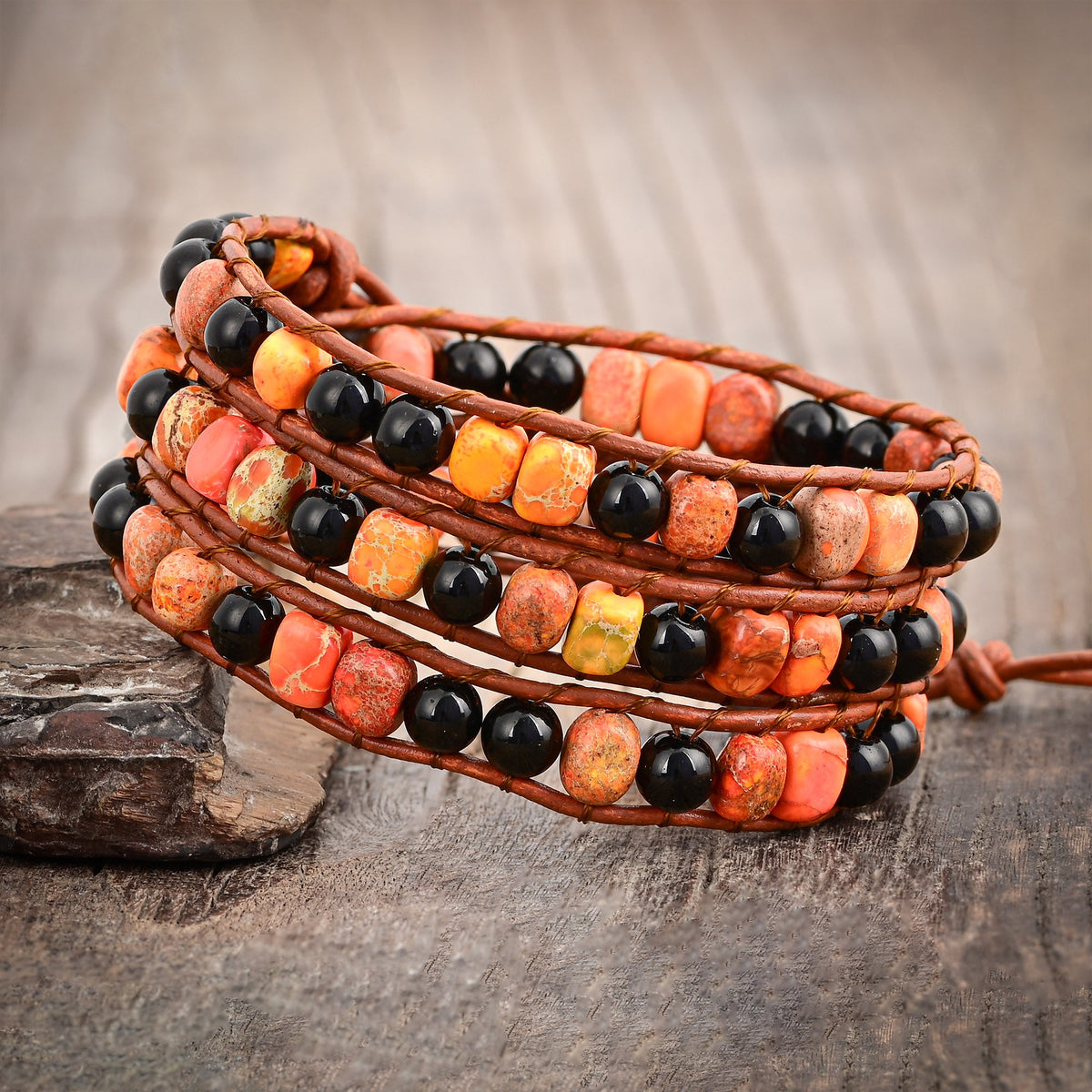 Bracelet en agate effrayante