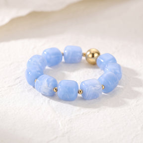 Bracelet épais bleu azur ciel