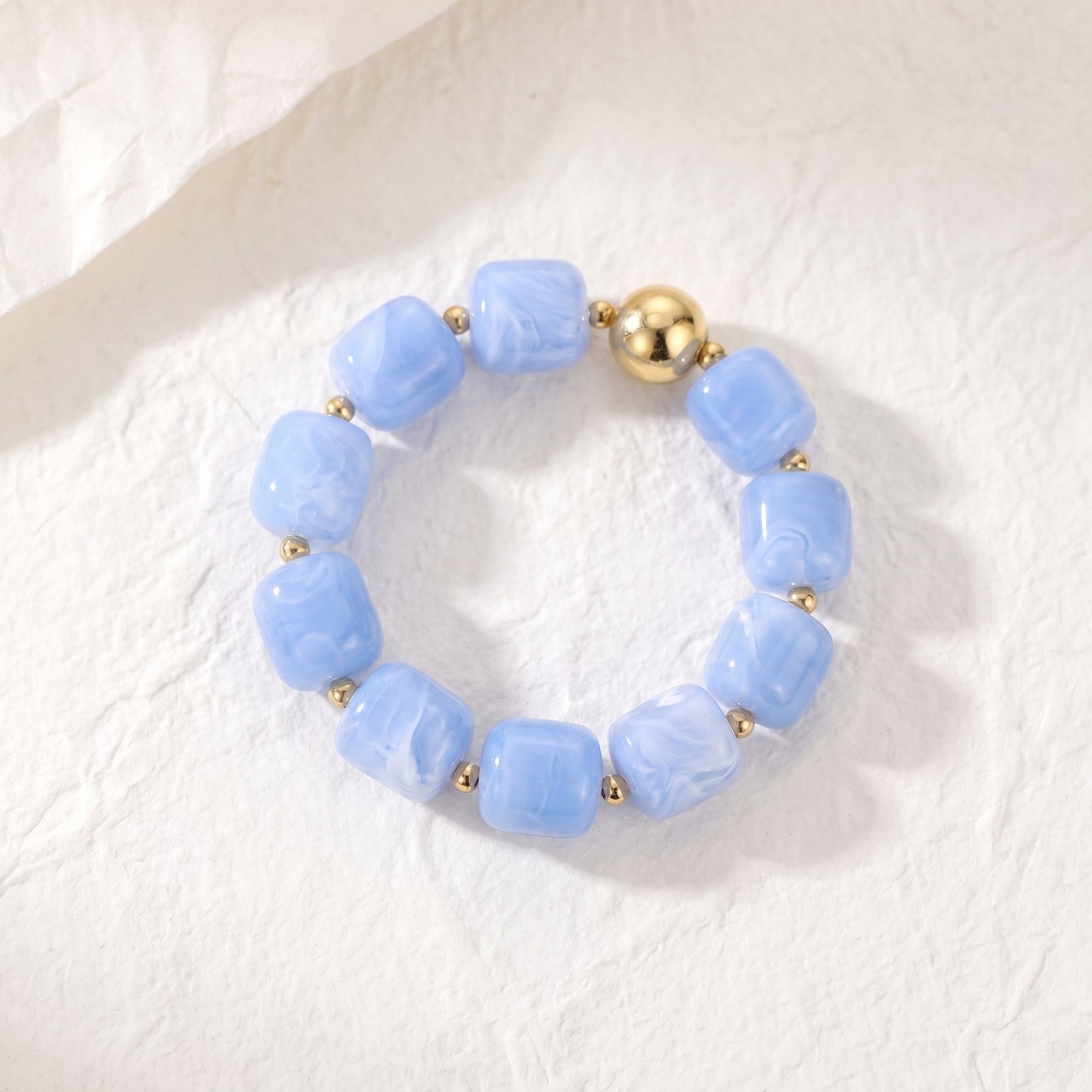 Bracelet épais bleu azur ciel