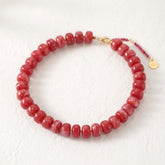 Collier imposant à fleurs de rubis