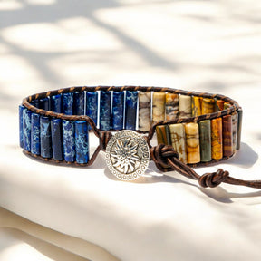 Bracelet en jaspe guerrier pour homme