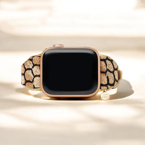 Bracelet Apple Watch en cuir Midnight Scales