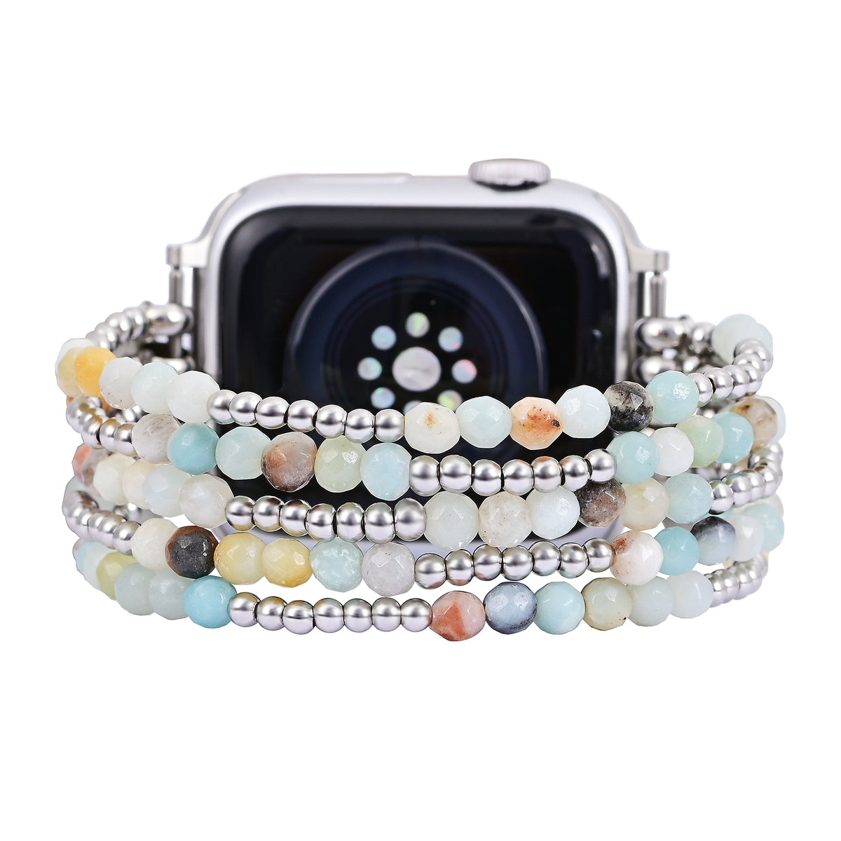 Bracelet extensible Amazonite Brilliance pour Apple Watch