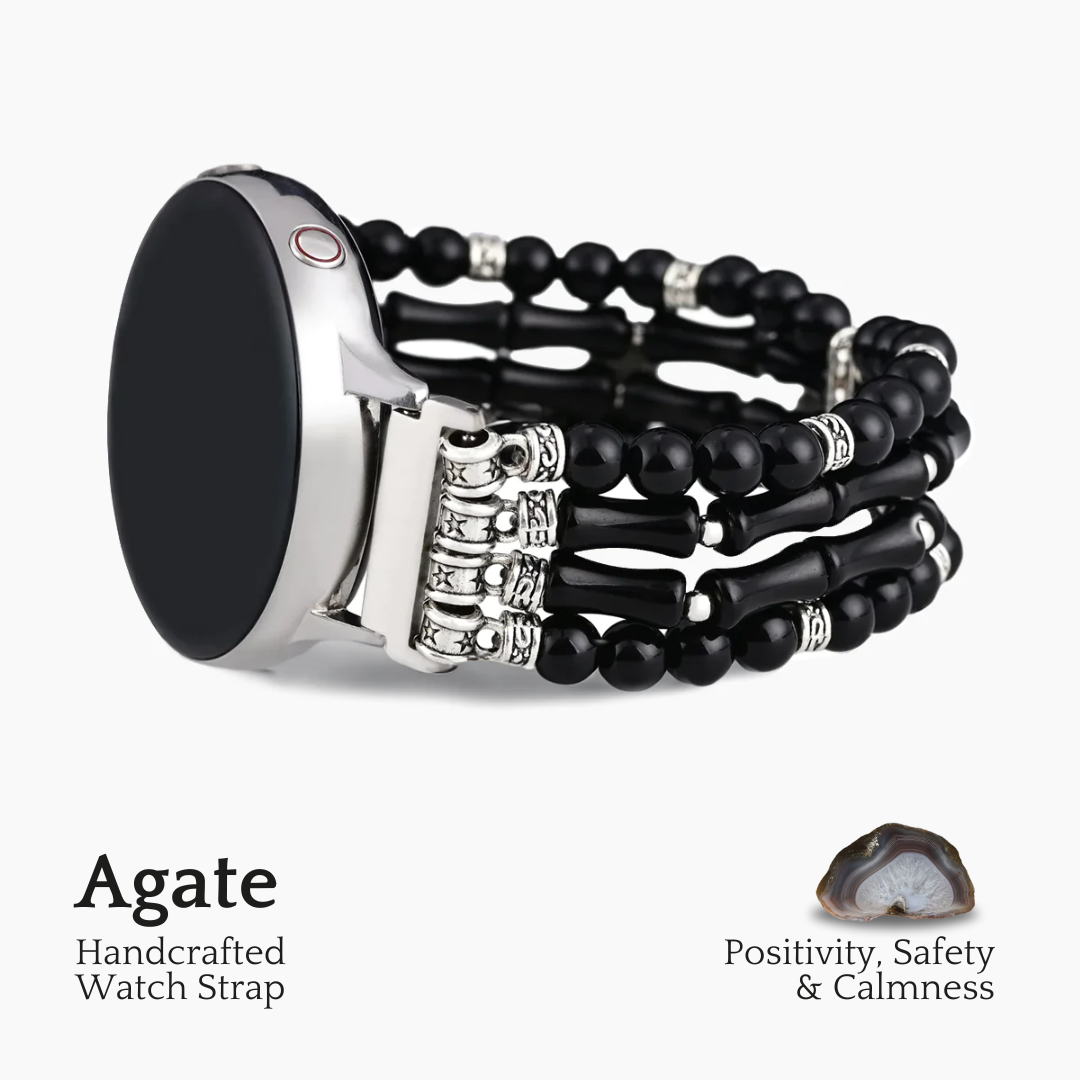 Bracelet de montre extensible en agate clair de lune pour Samsung Galaxy