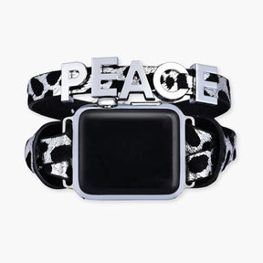 Bracelet Apple Watch en cuir Peace Safari