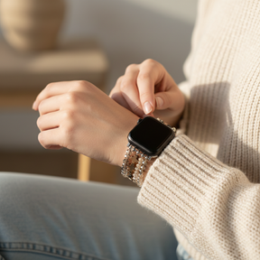 Bracelet Apple Watch en jaspe Imperial Earth