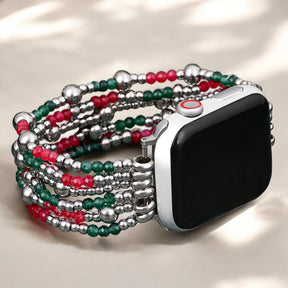 Bracelet extensible Apple Watch Élégance Argentée Festive