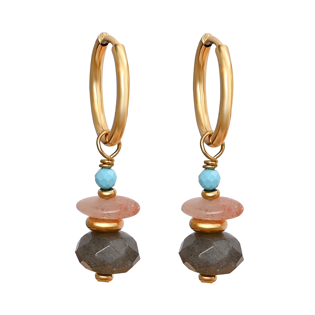 Boucles d'oreilles Aurora Labradorite