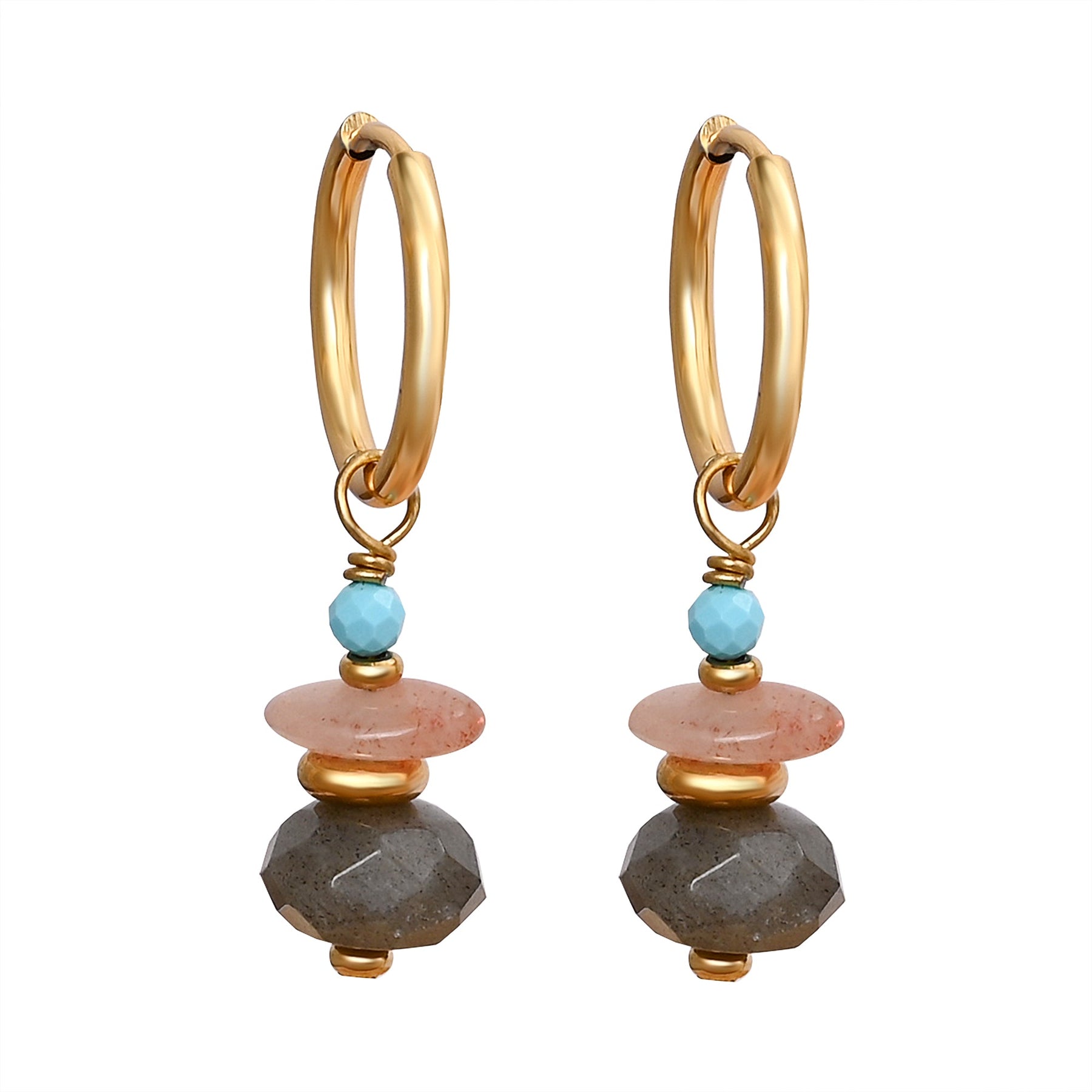 Boucles d'oreilles Aurora Labradorite