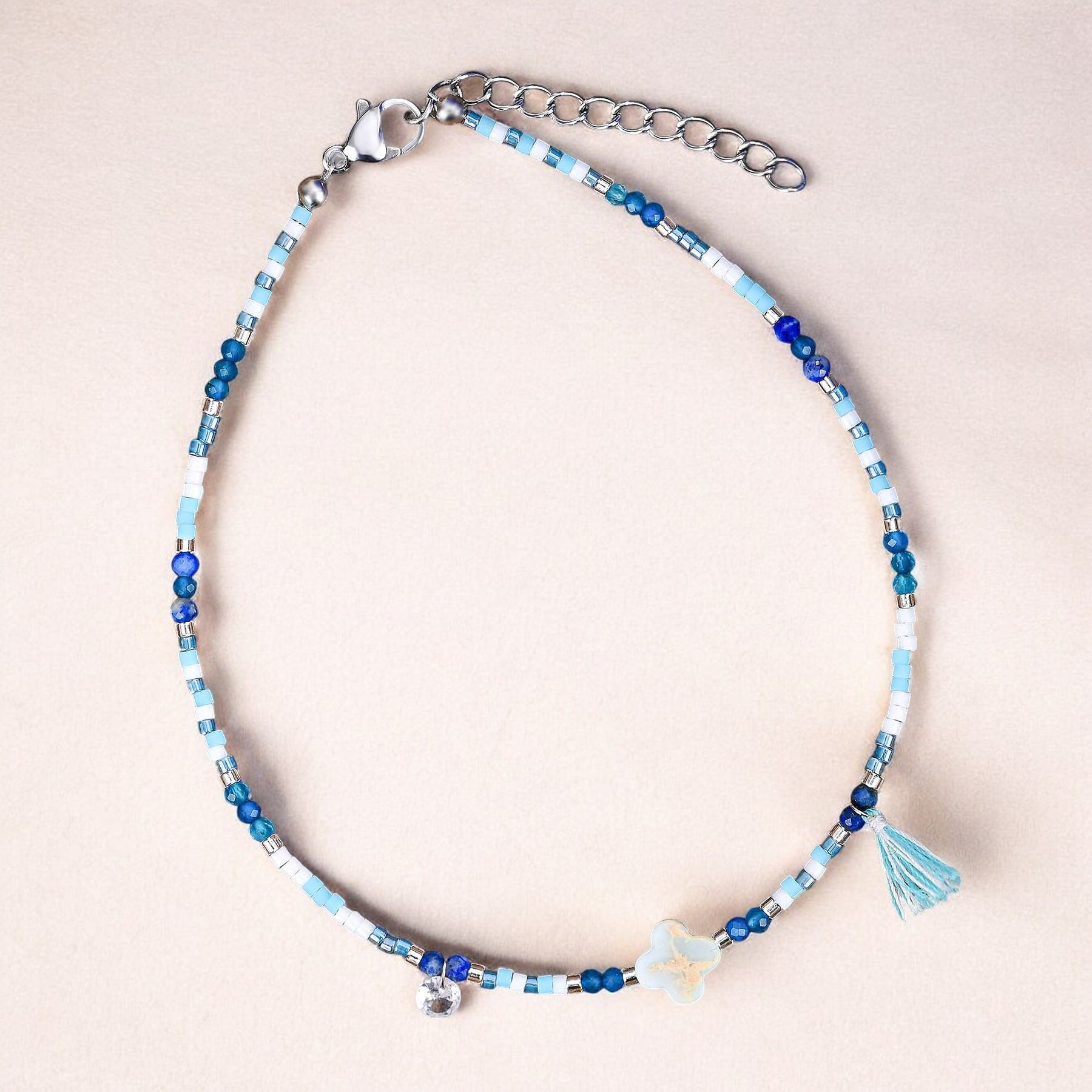 Bracelet de cheville Lapis Océan Breeze