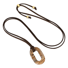 Collier Sérénité Pierre Image en Daim