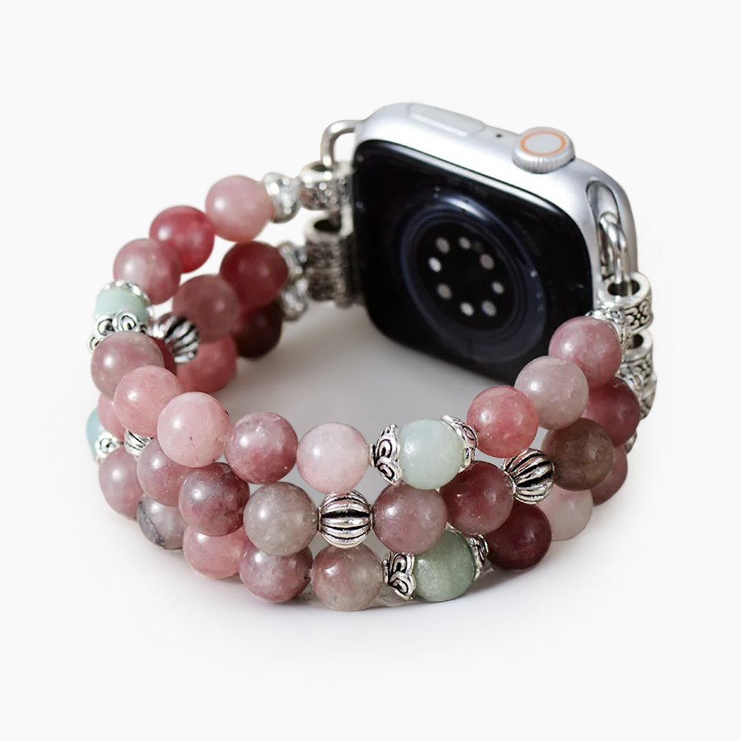 Bracelet extensible Apple Watch couleur rose fané