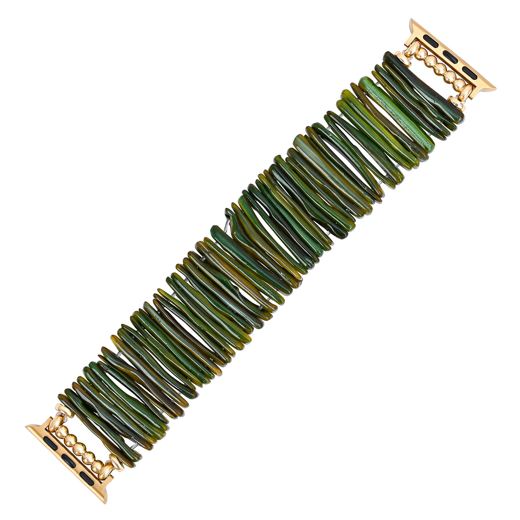 Bracelet extensible sobre olive dorée pour Apple Watch