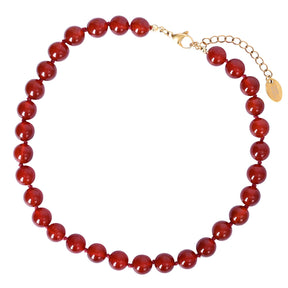 Collier ras-du-cou en agate flamboyante