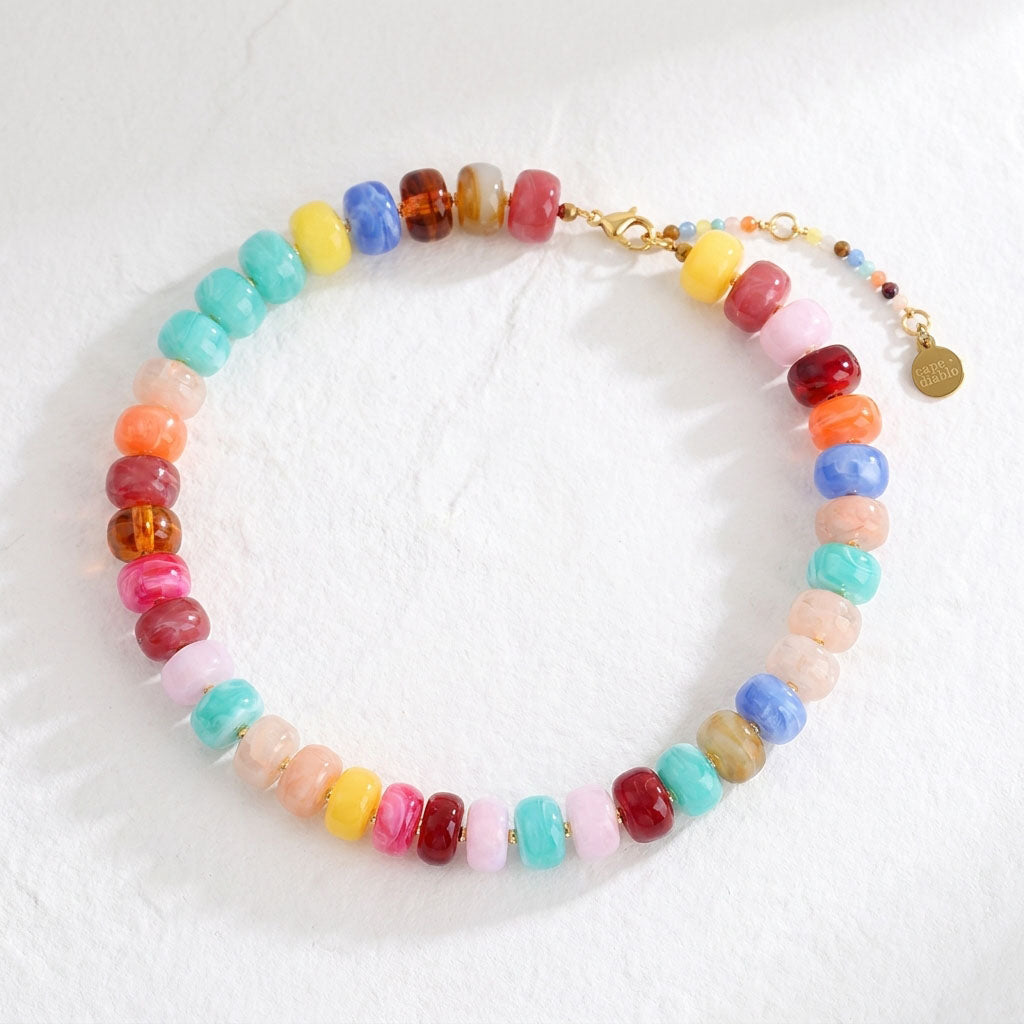 Collier lumineux arc-en-ciel imposant