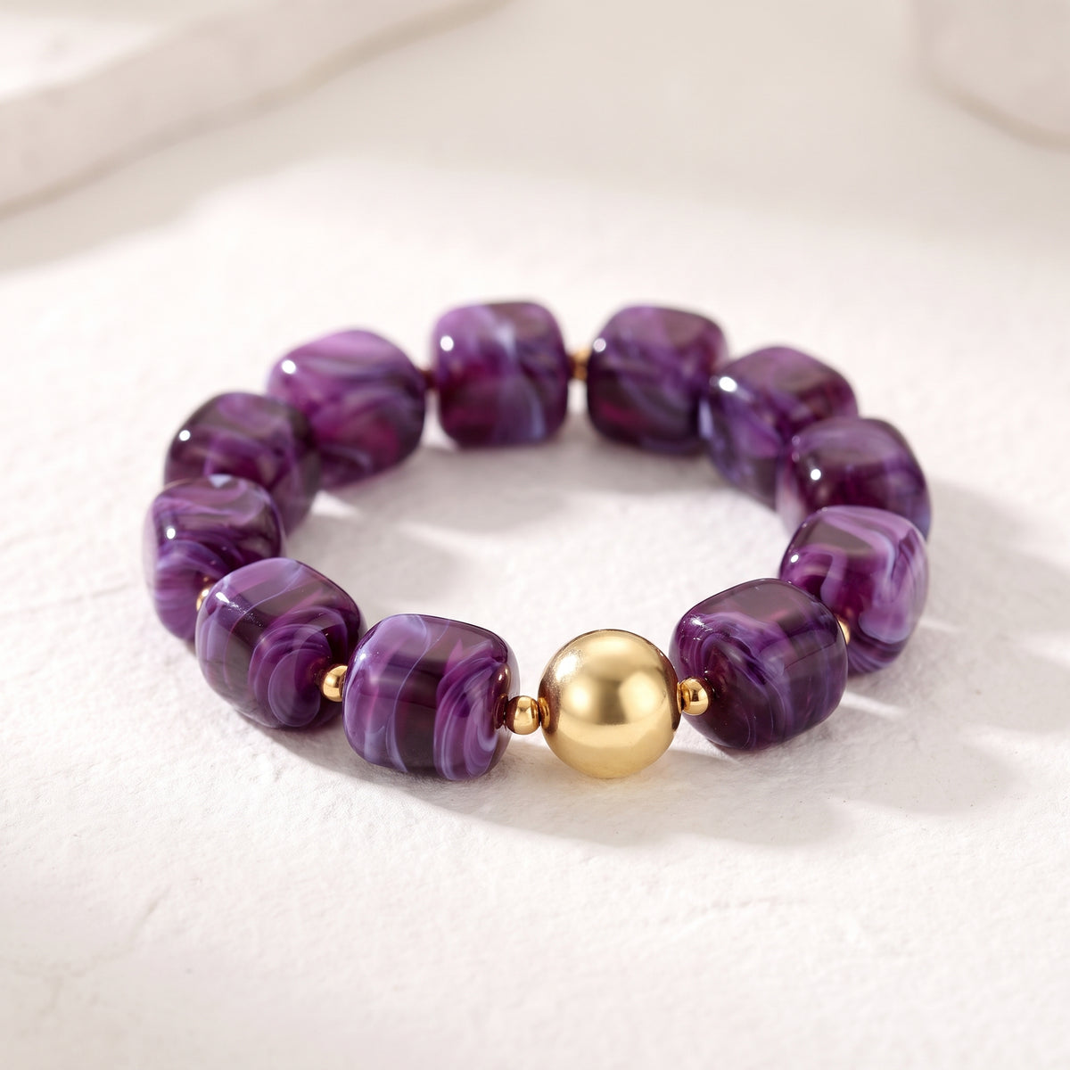 Bracelet épais « Rêve d’améthyste »