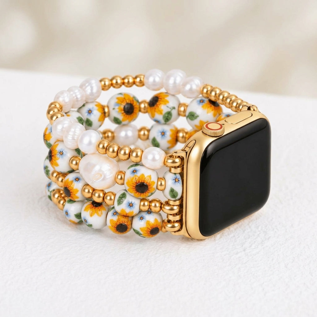 Bracelet Apple Watch Porcelain Garden Sunlit Bloom
