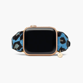 Bracelet Apple Watch en cuir azur sauvage