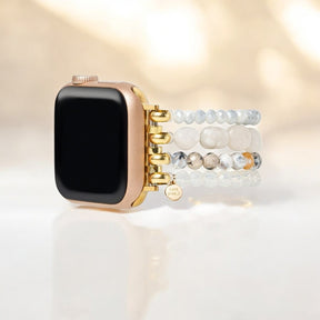 Bracelet Apple Watch Harmonie Agate au Clair de Lune