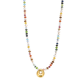 Collier Lettre Bulles Multicolore