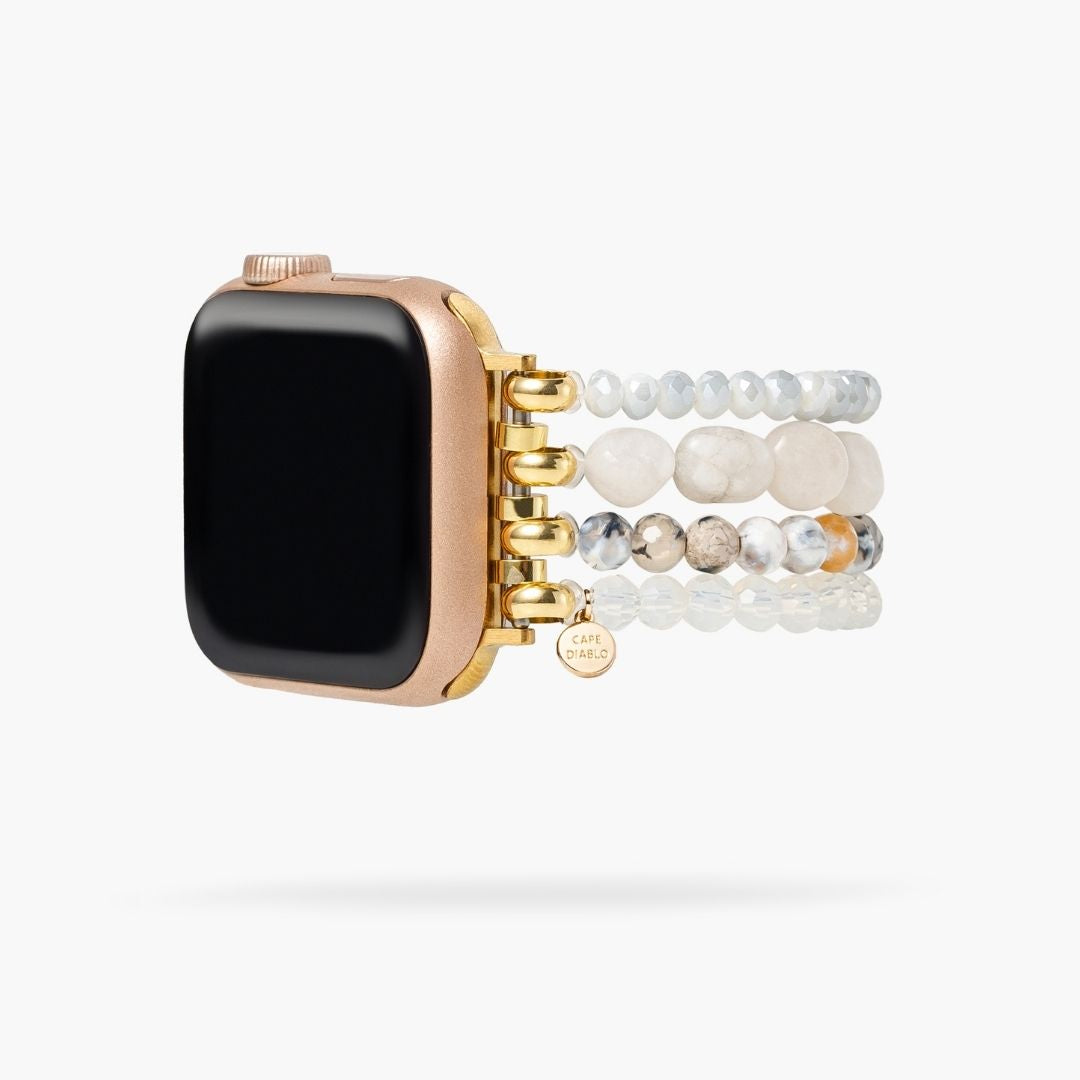 Bracelet Apple Watch Harmony en agate au clair de lune