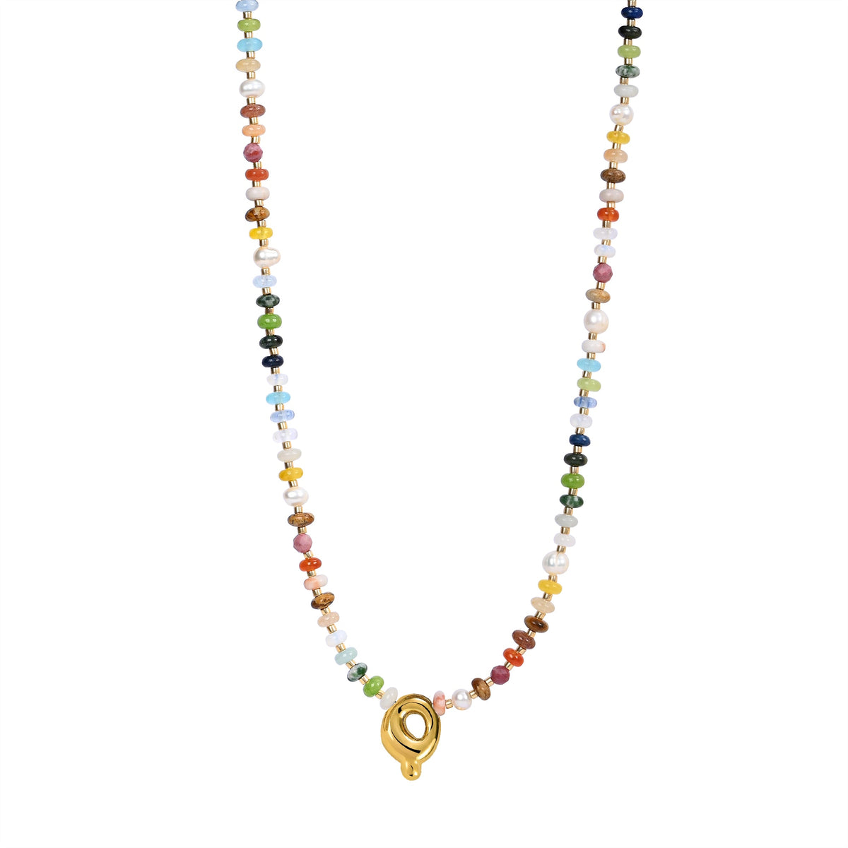 Collier Lettre Bulles Multicolore