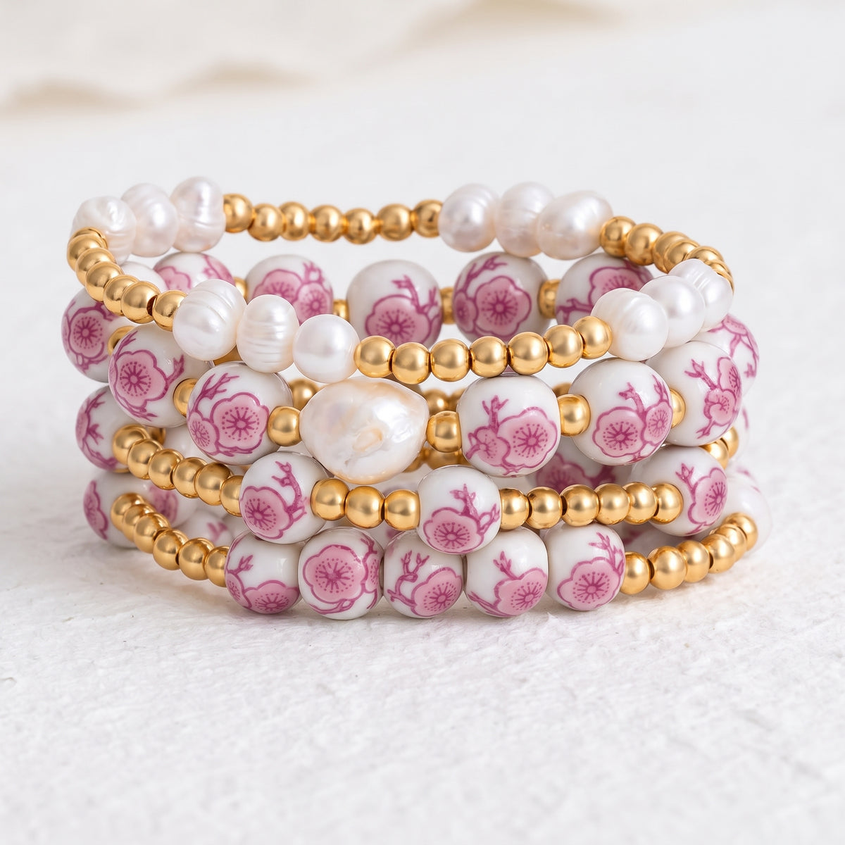 Set de bracelets Porcelain Garden Cherry Blossom