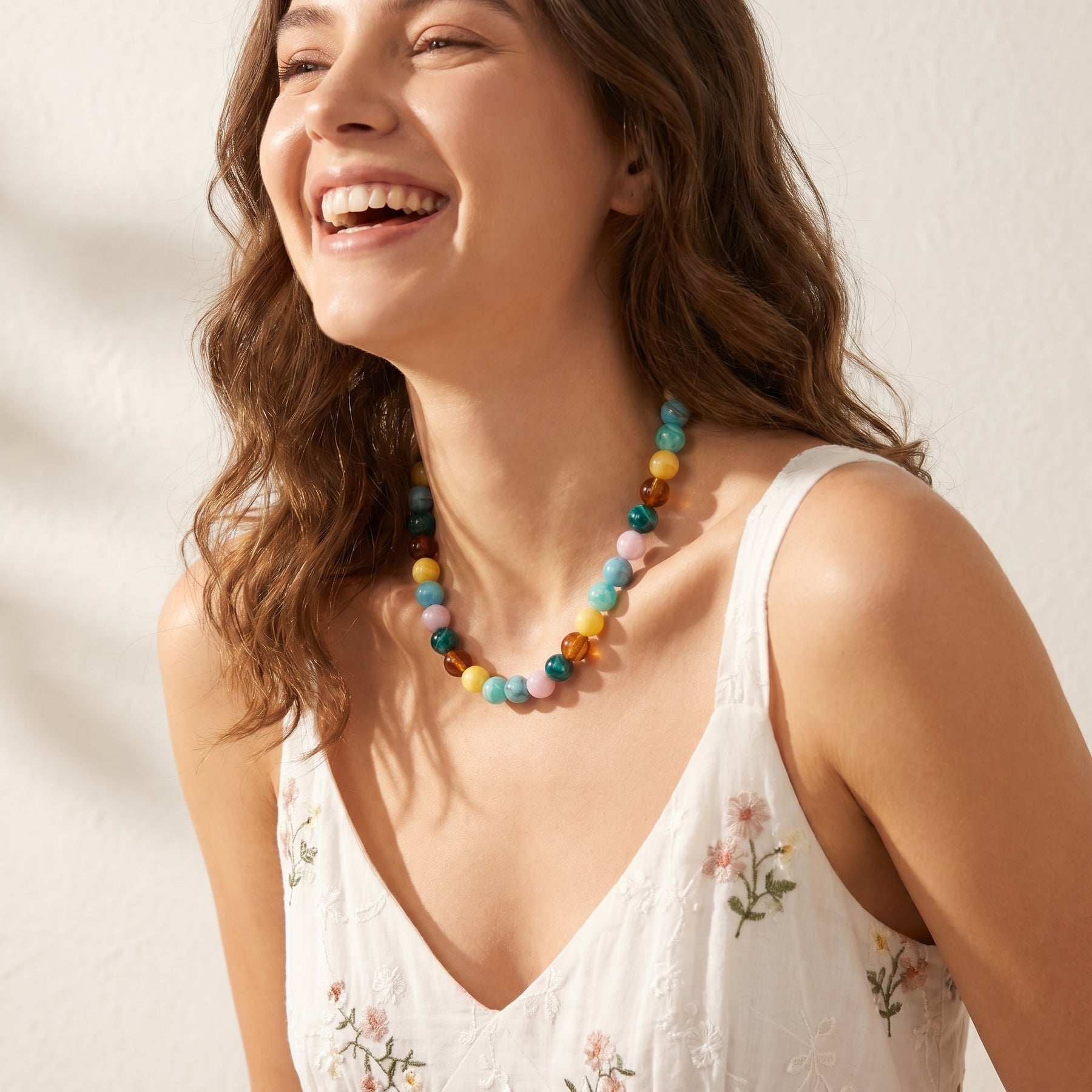 Collier tropical épais à perles