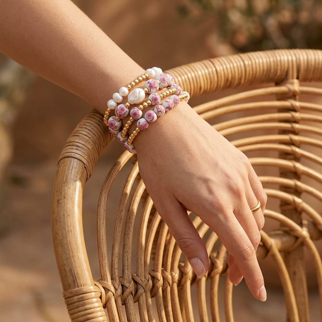 Set de bracelets Porcelain Garden Cherry Blossom