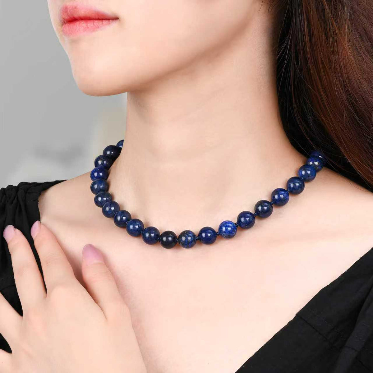 Collier ras-de-cou Lapis-lazuli de minuit