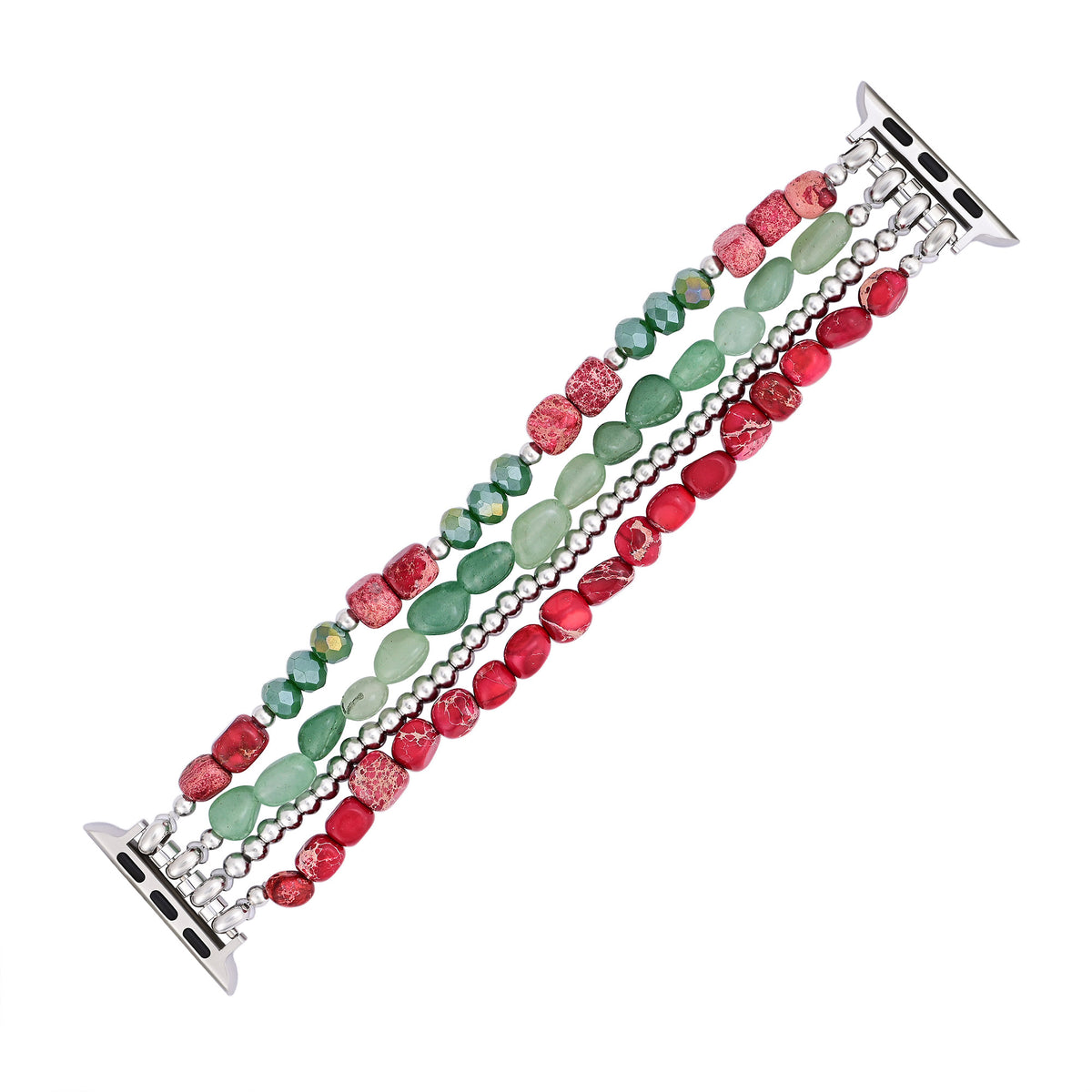 Bracelet Apple Watch Noël Élégance Argent Éternel