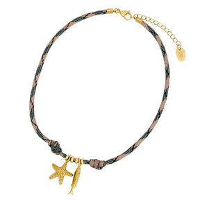 Collier pendentif étoile de mer côtière