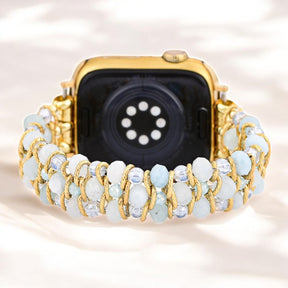 Bracelet tressé Apple Watch couleur aigue-marine
