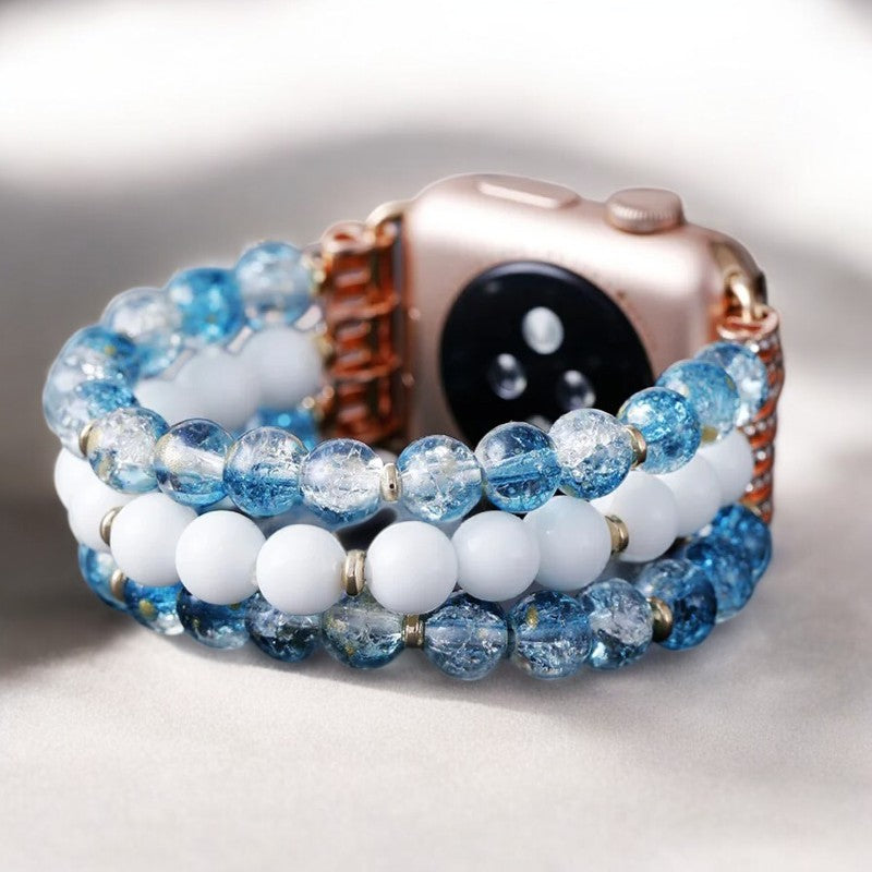 Bracelet de montre extensible Crystal Jade Frost