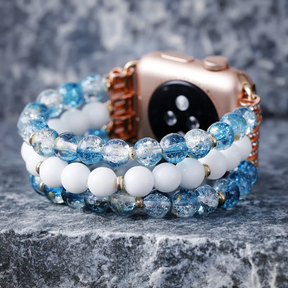 Bracelet de montre extensible Crystal Jade Frost