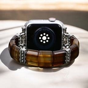 Bracelet extensible en agate dune éthérée pour Apple Watch
