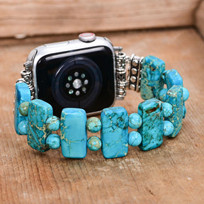 Bracelet extensible Serenity Turquoise Apple Watch