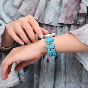 Bracelet extensible Serenity Turquoise Apple Watch