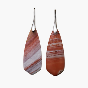 Boucles d'oreilles en forme de larme en jaspe intense