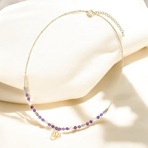 Collier Lotus Améthyste