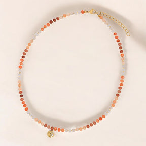 Collier en jade éclat du coucher de soleil
