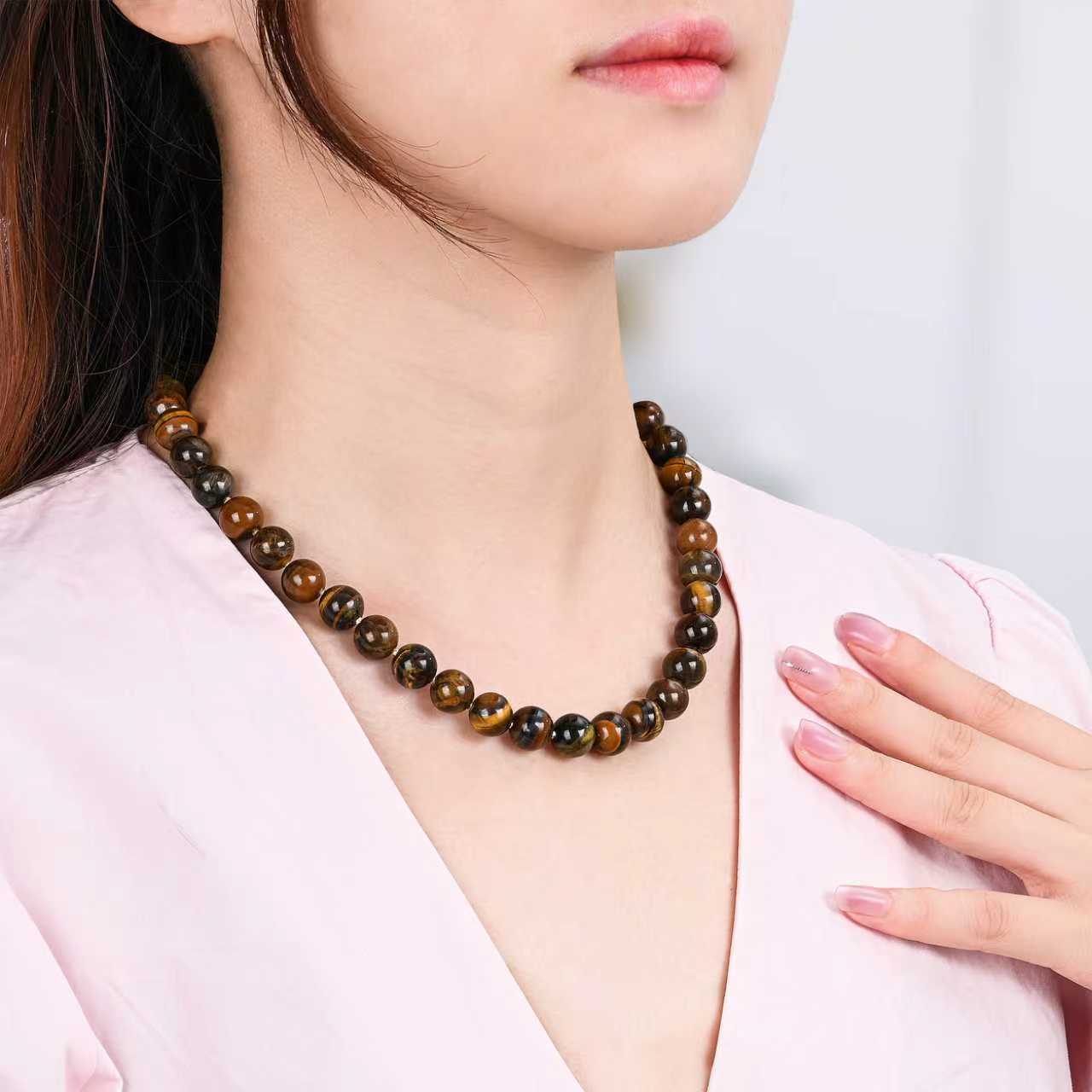 Collier ras-du-cou Harmonie Œil de Tigre